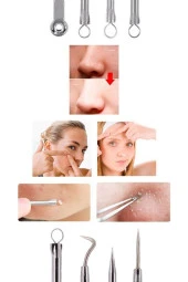 4 lü Kutulu Paslanmaz Komedon Akne - Siyah Nokta Temizleyici Set - 3