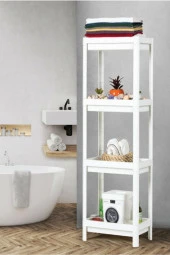 Shelf 3 Katlı  Raf Ünitesi -  Mutfak - Banyo  Depolama Rafı thumbnail 1