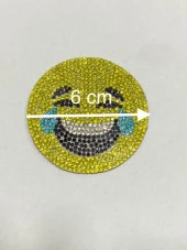 Arma / ütü ile yapışan emoji arma / taşlı emoji arma - 2
