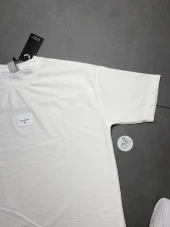 POISHOPS Erkek Premium Kumaş Tırtıklı Desen Oversize Tişört - 2