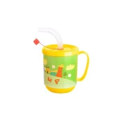 Funny Pipetli Çocuk Içecek Bardağı Desenli Bardak 350ml - 2