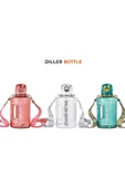 DILLER 1700 ML Büyük Boy Pipetli Boyun Askılı Tritan Su Matarası - 4