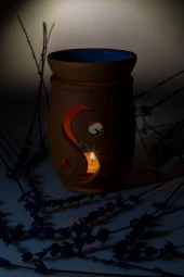 Ying Yang El Yapımı Çömlek Buhurdanlık Tütsülük - 3