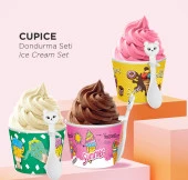 Cupice Kaşıklı Dondurma Ve Puding Kabı 2 Adet - 1