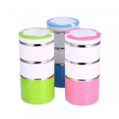 Yemek Termosu 3lü Tutacaklı Sefer Tası - Hiper 3 Katlı Yemek Termos thumbnail 2