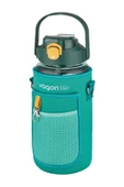 Vagonlife Kılıflı ((Telefon Koyma Yeri)) Taşıma Askılı 1500 ml Pipetli/Pipetsiz Kullanım Su Matarası - 4