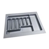 2 Adet Çekmece İçi Kaşıklık 62 x 49 cm Gri Mutfak Çekmece Düzenleyici - 3