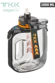 TKK 1000 ML Çift Kullanım Pipetli/Rahat içim Bpa İçermeyen Askılı Tritan Su Matarası FFTKK1022-1000 - 3
