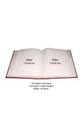 Rabsev 13x18cm 100 Fotoğraf Kapasiteli Ciltbezli Lüks Fotoğraf Albümü - 2