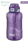 TKK 1500 ML Çift Kullanım Pipetli/Rahat içim Bpa İçermeyen Askılı Tritan Su Matarası FFTKK1021-1500 - 11