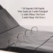 Rabsev 10x15cm 500 Fotoğraf Kapasiteli Lüks Koton Fotoğraf Albümü - 3