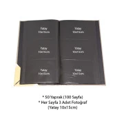 Rabsev 10x15cm 300 Fotoğraf Kapasiteli Lüks Koton Fotoğraf Albümü - 2