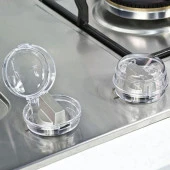 4 Lü Set Ocak- Fırın Düğme Koruyucu Kilitli Güvenlik Kapakları - 3