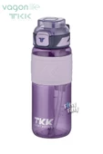 TKK 600 ML Çift Kullanım Pipetli/Rahat içim Bpa İçermeyen Taşıma Askılı Tritan Su Matarası FFTKK1019-600 - 11