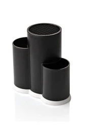 3 Bölmeli Kaşıklık - Şef Bıçaklık Standı Siyah thumbnail 1