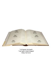 Rabsev 10x15cm 300 Fotoğraf Kapasiteli Lüks Pencereli Deri Fotoğraf Albümü - 1