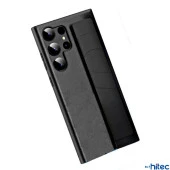 ScHitec Samsung Galaxy S24 Ultra Uyumlu Premium Case Parmak Askılı Telefon Kılıfı Siyah - 3