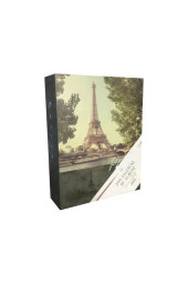 Rabsev Fotoğraf Albümü 10x15cm 200 Fotoğraf Kapasiteli Renkli Eyfel Desenli Anı Albümü thumbnail 1