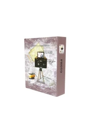 Rabsev RS4602-1 Fotoğraf Albümü 10x15cm 200 Fotoğraf Kapasiteli Kamera Desenli Anı Albümü - 3