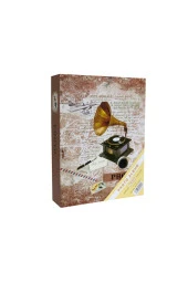 Rabsev RS4602-1 Fotoğraf Albümü 10x15cm 200 Fotoğraf Kapasiteli Gramofon Desenli Anı Albümü - 1