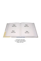 Rabsev RS4602-1 Fotoğraf Albümü 10x15cm 200 Fotoğraf Kapasiteli Gramofon Desenli Anı Albümü - 2