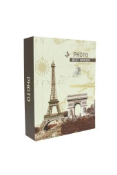 Rabsev RS4602-2 Fotoğraf Albümü 10x15cm 200 Fotoğraf Kapasiteli Eyfel Kulesi Desenli Anı Albümü - 1