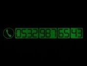 Araç İçi Fosforlu Telefon Plakası - 8