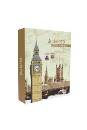 Rabsev RS4602-2 Fotoğraf Albümü 10x15cm 200 Fotoğraf Kapasiteli Saat Kulesi Desenli Anı Albümü thumbnail 1