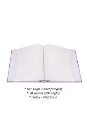 Rabsev RS038 Fotoğraf Albümü 10x15cm 200'lük Lüx Desenli Kutulu Not Yazılabilir - 4