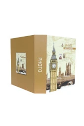 Rabsev RS4602-2 Fotoğraf Albümü 10x15cm 200 Fotoğraf Kapasiteli Saat Kulesi Desenli Anı Albümü thumbnail 3