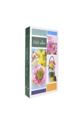 RS098 Fotoğraf Albümü 10x15cm 300 Fotoğraf Kapasiteli Çiçek Desenli Albüm - 1