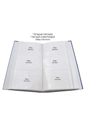 RS098 Fotoğraf Albümü 10x15cm 300 Fotoğraf Kapasiteli Çiçek Desenli Albüm thumbnail 3