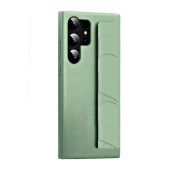 ScHitec Samsung Galaxy S24 Ultra Uyumlu Premium Case Parmak Askılı Telefon Kılıfı Yeşil thumbnail 1