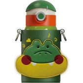 Vagonlife Cocosmile CS 8103 Özel Kutulu Kılıflı 470 ml Pipetli Çelik Termos - 1