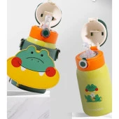 Vagonlife Cocosmile CS 8103 Özel Kutulu Kılıflı 470 ml Pipetli Çelik Termos - 4