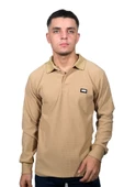 Erkek Polo Yaka Jakar Krem Kazak - 1