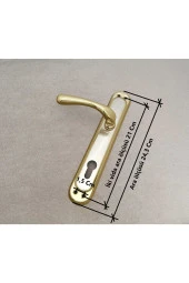 Sultan Titanyum Saten Aynalı Yale Çelik Kapı Kolu Sağ Basar Tek Yön thumbnail 2