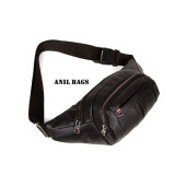 ANIL BAGS Siyah Su Geçirmez Çapraz ANIL BAGS Askılı Kulaklık Çıkışlı Bel Omuz ve Spor Çanta Günlük Seyahat - 3