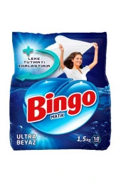 BİNGO Ultra Beyaz Toz Çamaşır Deterjanı 1,5 Kg thumbnail 2