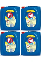 PRİL Sıvı Bulaşık Deterjanı Limon 4 Kg 4 Adet - 1