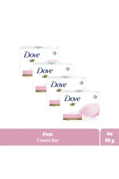 DOVE Beauty Cream Bar Katı Güzellik Sabunu Pink Nemlendirici Etkili 90 G X4 Adet - 1