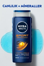 NİVEA Men Erkek Banyo Ve Duş Jeli Sport  500 Ml, Vücut,Yüz Ve Saç İçin,24 Saat Ferahlık - 4