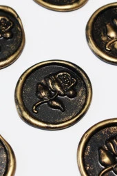 Mühürcüm Antique Rosebuds 12 Adet 3D Hazır Kendinden Yapışkanlı Sticker Mühür RM2105 - 2