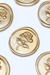 Mühürcüm White Gold Rosebuds 12 Adet 3D Hazır Kendinden Yapışkanlı Sticker Mühür RM2107 - 2