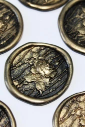 Mühürcüm Black Gold Ivy Roses 12 Adet 3D Hazır Kendinden Yapışkanlı Sticker Mühür RM2111 - 1