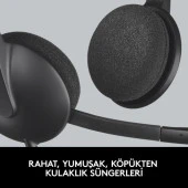 Logitech H340 Gürültü Önleyici Mikrofonlu USB Kulaklık 981-000475 - 7