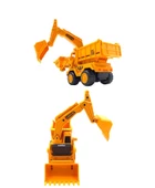 Oyuncak Sürtmeli Buldozer Kepçeli Damperli Kamyon | Eğlenceli ve Dayanıklı! 20cm. - 4