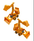 Oyuncak Sürtmeli Buldozer Kepçeli Damperli Kamyon | Eğlenceli ve Dayanıklı! 20cm. - 2