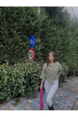 HAKİ YAN DETAYLI GÖMLEK - 4