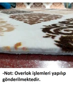 Büyük Boy 75x140cm, Mihraplı, Yumuşak Dokulu Seccade-Kahve Krem - 4